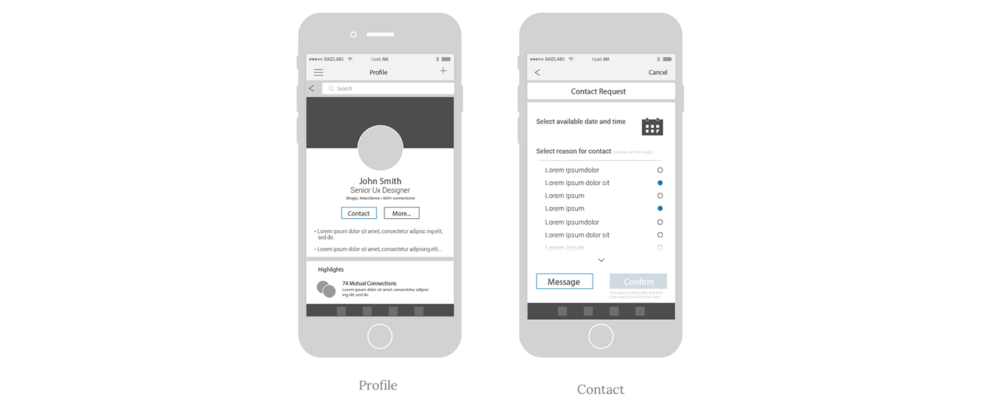 image with mobile wireframes (contact)