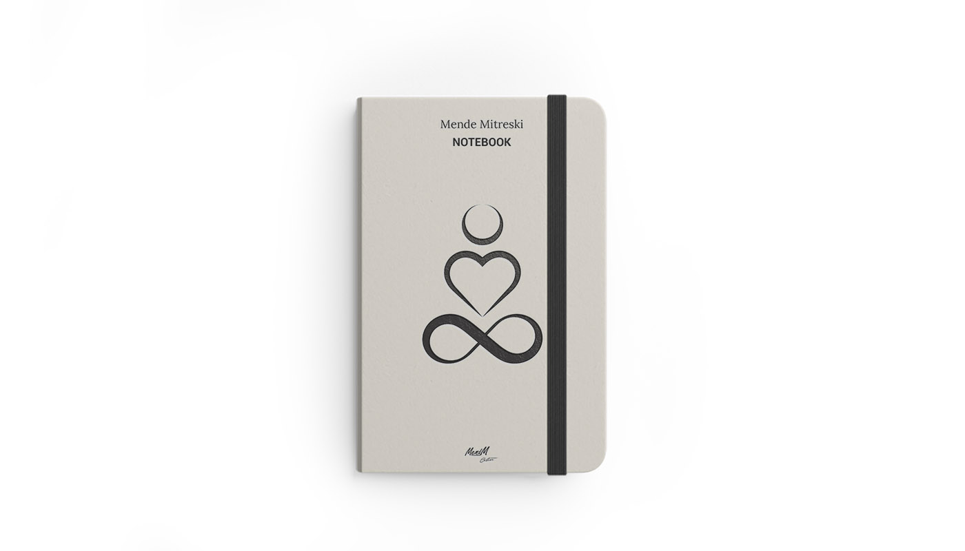 Notebook mockup - MendM logo